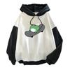 Damenmode New Stitching Cute Plus Velvet Langarm-Sweatshirt mit Kapuze