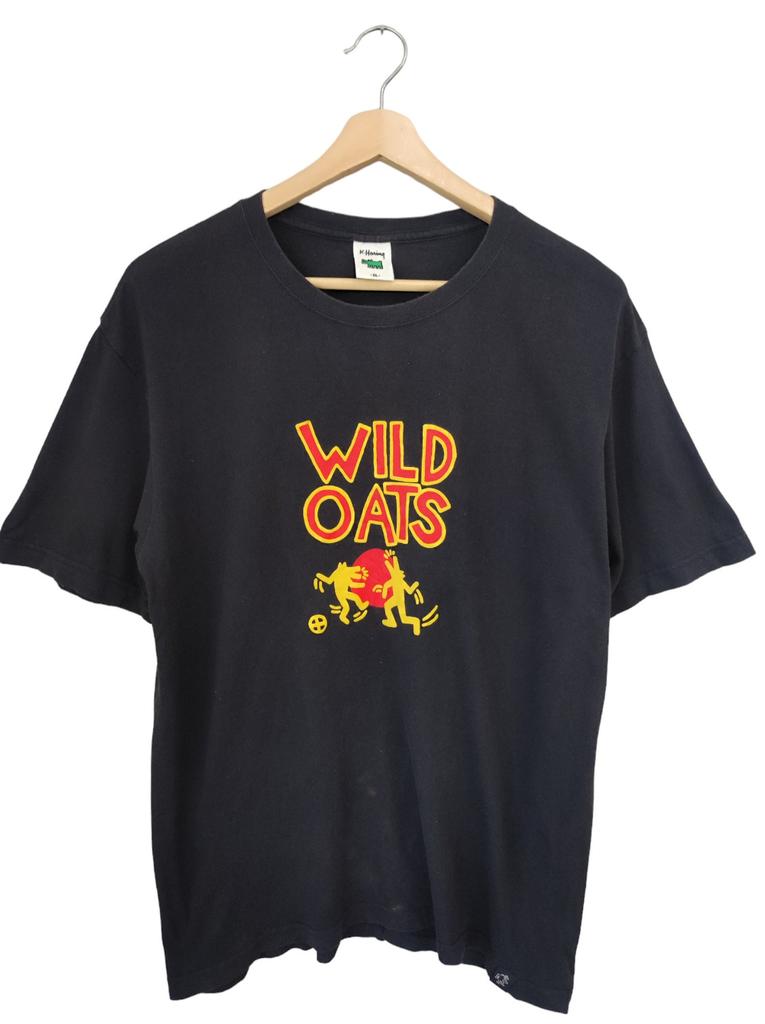 Vintage Keith Haring POP SHOP haring Wild Oats dancing playing vintage haring pop art scene graphic black XLarge size