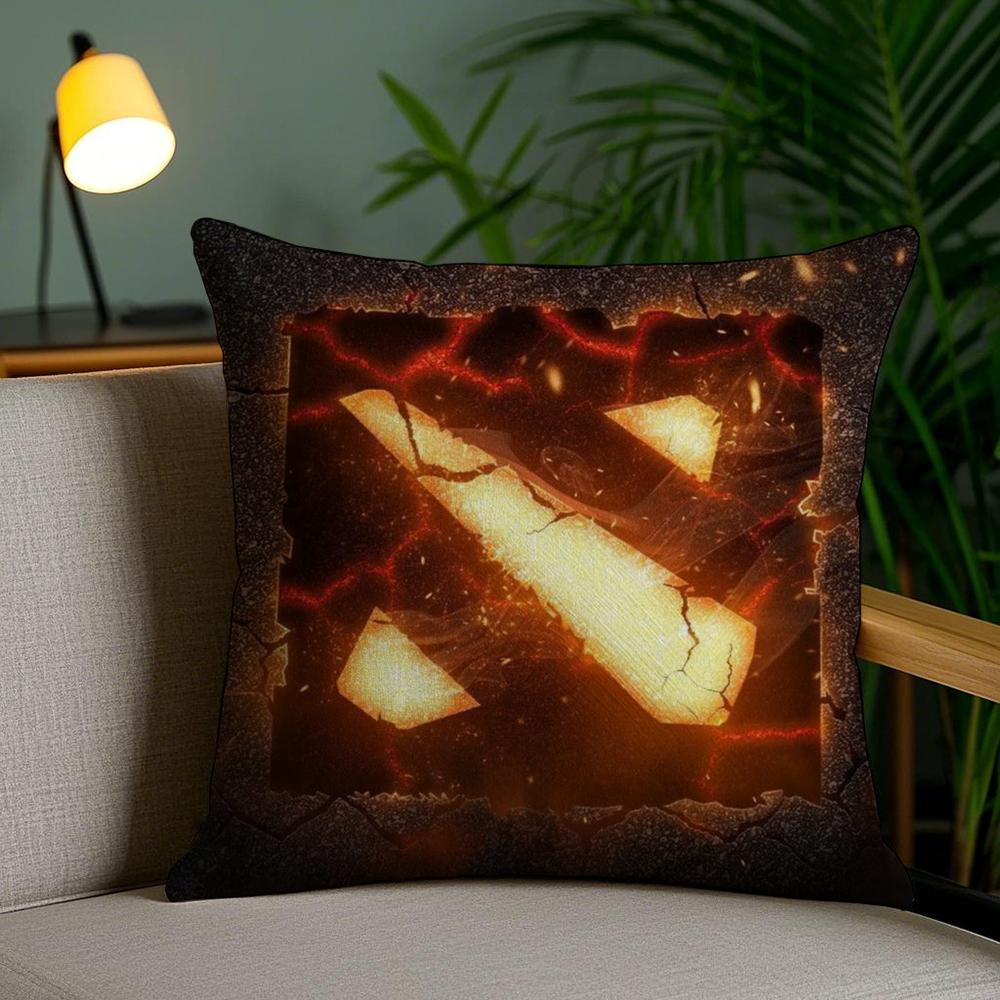 Game Cool D-Dota 2 Cushion Cover Soft Short Plush Double-Sided Printing Home Decor Machine Washable Pillow Case Gift