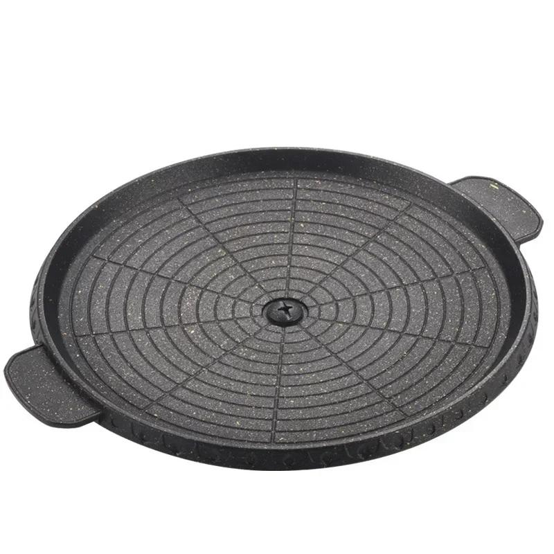 3 Shape 32cm Korean Maifan Stone Grill Pan Non-stick Portable Household Outdoor BBQ Plate Smokeless Aluminum Tray Hot New