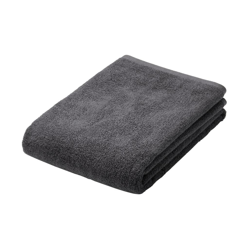 MUJI Fluffy Pile Large Bath Set of 70 X 140 84705564 Towels, 4, Cm, Charcoal/Soft,