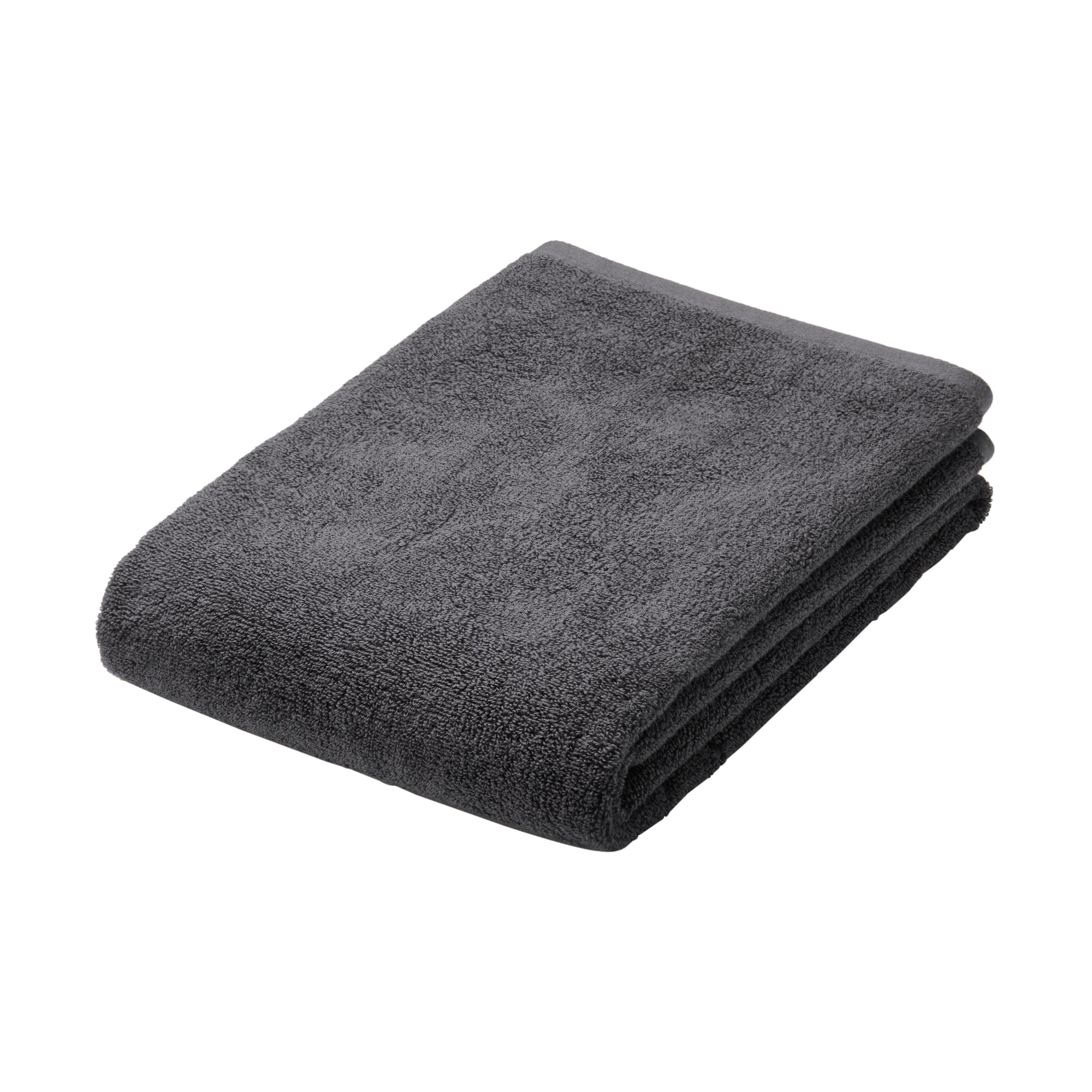

MUJI Fluffy Pile Large Bath Set of 70 x 140 84705564 Towels, 4, cm, Charcoal/Soft,