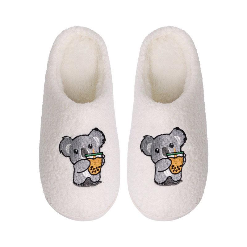 Cute soft cute three-dimensional cartoon cotton slippers women's autumn and winter warm indoor non-slip home floor slippers