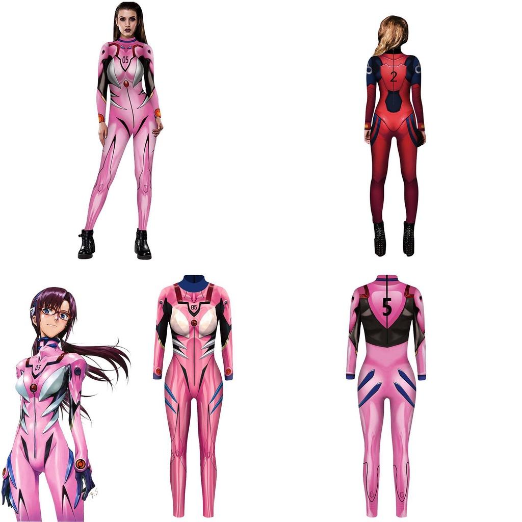 Stunning Eva Neon Genesis Evangelion Asuka Langley Zentai Tights Bodysuit Cosplay Costume For Women