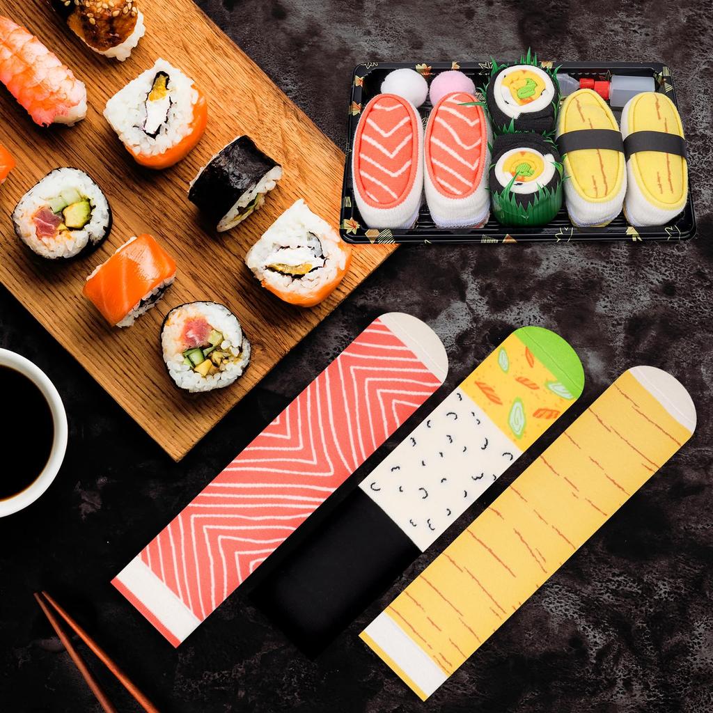 Calcetines AGRIMONY Caja de Sushi para y Niños Regalo Divertido para Hombres y Perfecto para y Lindo y Elegante Conjunto de Algodón con Cuello Redondo de Hombres, Mujeres, - Mujeres, Día del Padre,
