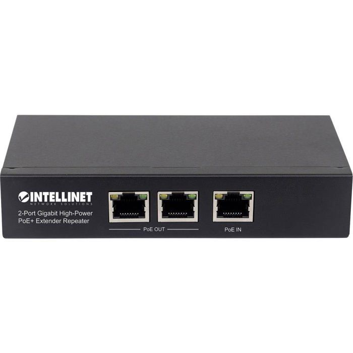 Injecteur PoE - Intellinet - 561266 - 2 Ports - 10/100/1000 Mbit/s - Métal Noir