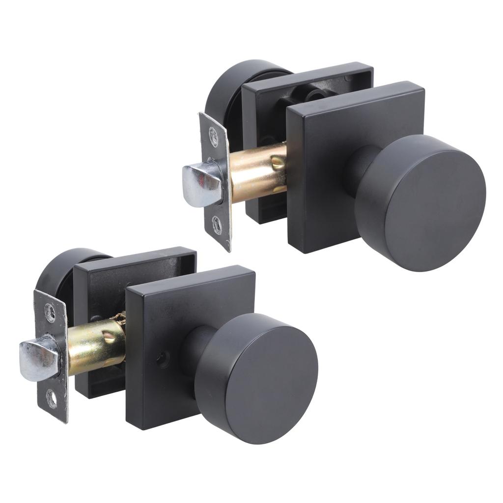 Okrągłe gałki do drzwi ze stopu cynku Zestaw gałek Bez blokady Klamki do drzwi wewnętrznych do przedpokoju, szafy, łazienki Łatwe w montażu