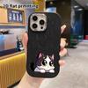 Phone Case: 2D Flat Design Suitable for iPhone 18, 17, 16, 15, 14, 13 Pro Protective Case, Couple Style, Black and White Lazy Cat, Christmas and Hallo