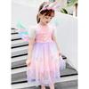 Girls' Fashionable Unicorn Winged Dress: Summer Children's Tulle Princess Dress