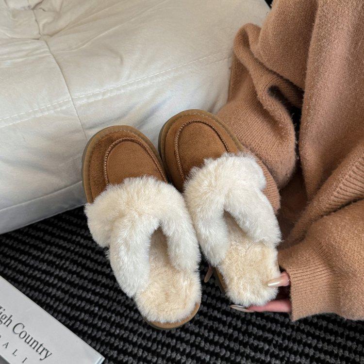 Mao Mao slippers women's outer wear design is comfortable, simple and light, casual, plush bag head drag Sangpo autumn slippers women