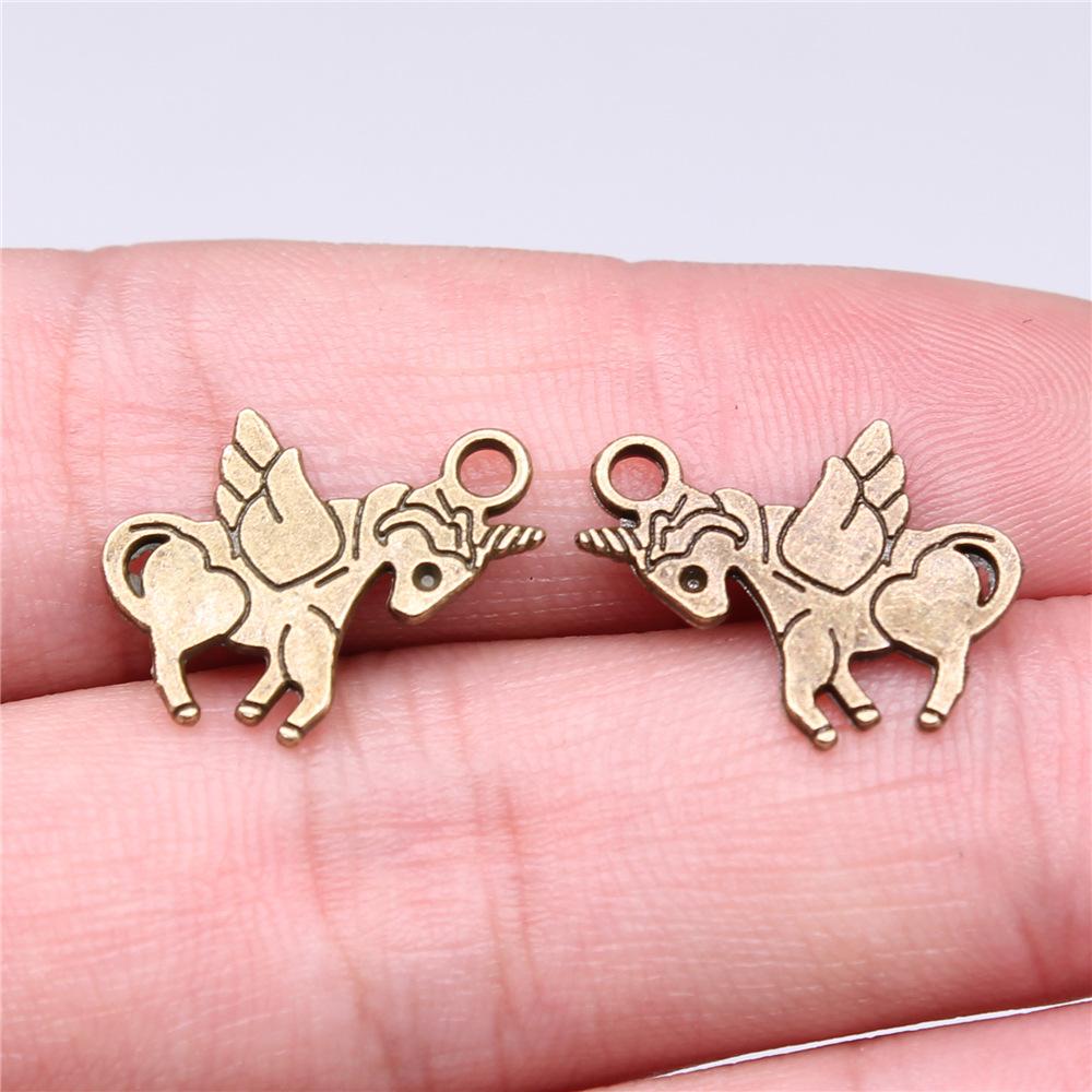 

10pcs Charms Horse Unicorn Tibetan Bronze Silver Color Pendants Antique Jewelry Making DIY Handmade Craft