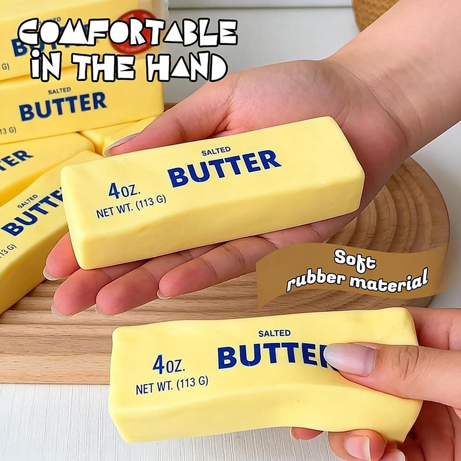 1-5 Pcs Butter Stick Squishy Fidget Toys Elastic Cheese Stick Funny Squeeze Prank Toy Stress Anxiety Relief Game
