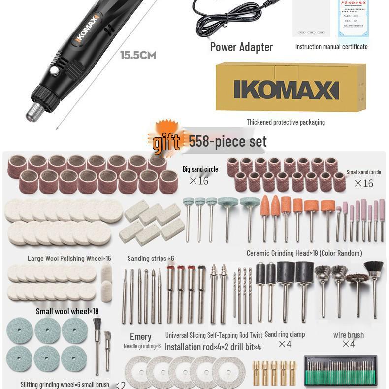 Handheld Mini Electric Grinder for Jade, Wood Carving, Polishing, Cutting, and Engraving