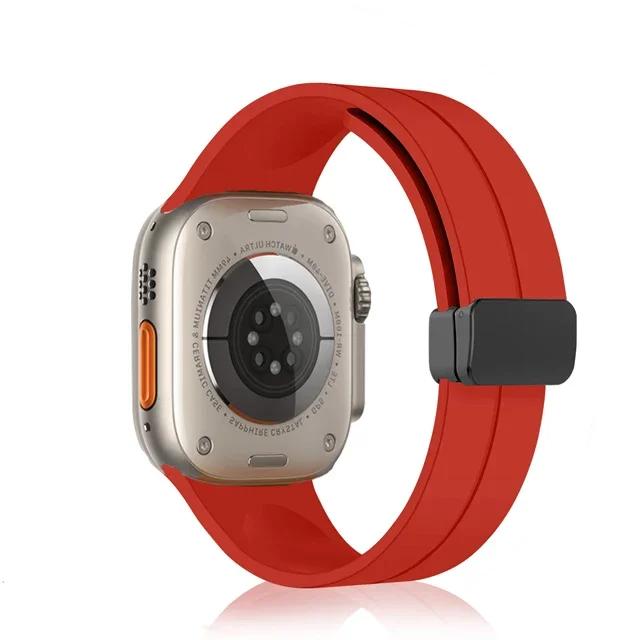 Curea Magnetică din Silicon Pentru Apple watch band 44mm 45mm 49mm 40mm 41mm 42mm 38mm correa Brățară iWatch Seria 7 8 se 6 9 ultra 2