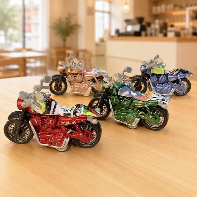 Mini-Legierung Rückzieh-Motorradspielzeug Schlüsselanhänger Für Kinder Geschenke Heimdekoration Tasche Aufhängen Sammlung