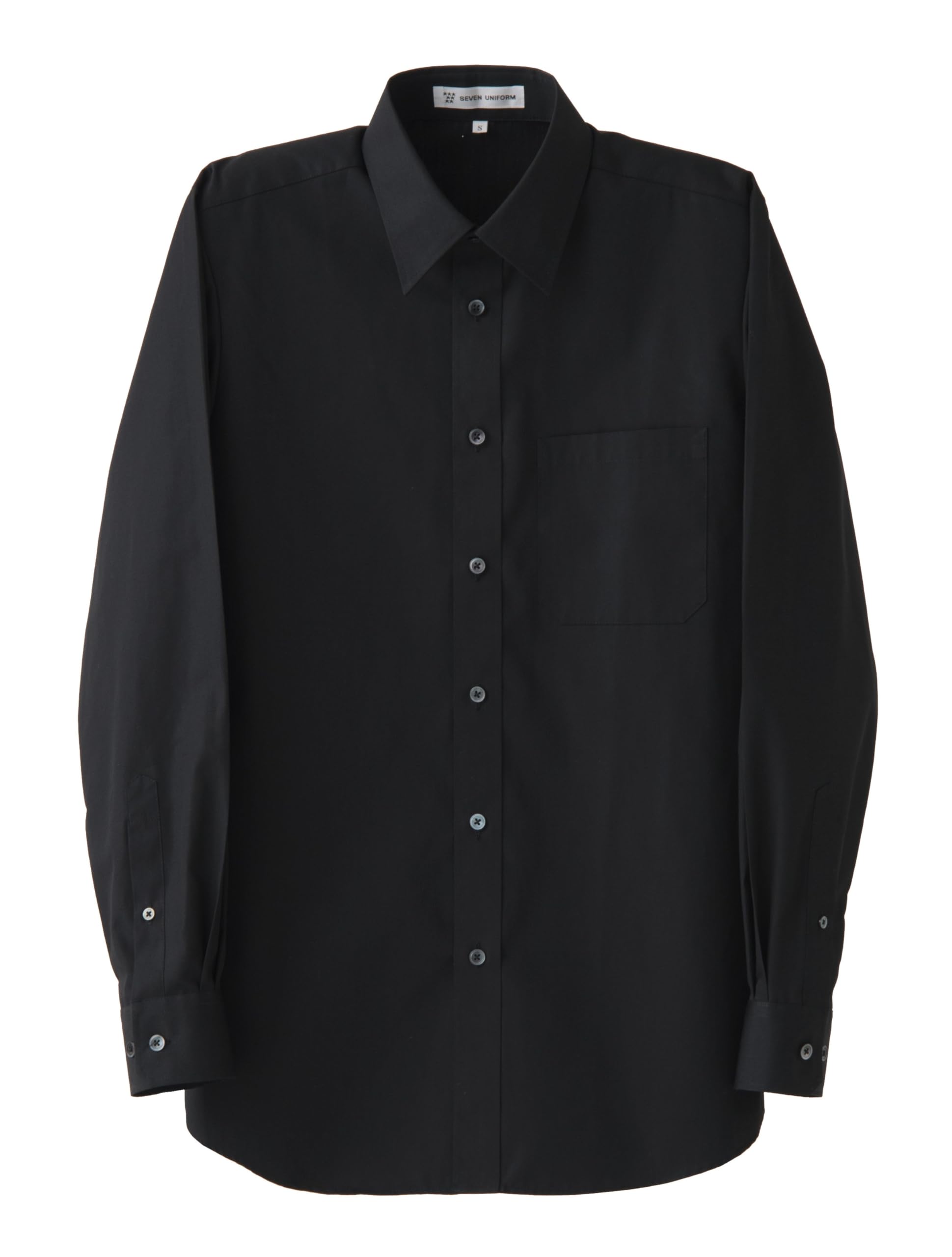 

Seven Uniform CH4446-9 Antiviral Shirt/Long Sleeve, Black, Size 3L