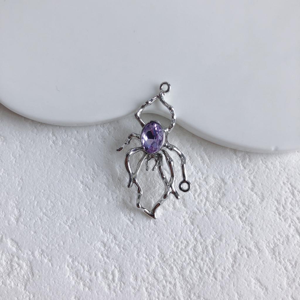 2pcs Alloy Pendants Spider Shape Colorful Unique Style Single Hole Pendants for Jewelry Making DIY Handmade Supplies Accessories