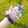 Neu 1/5 Stück Bedruckte Blumige Haargummis Blumen Scrunchies Damen Vintage Elastisches Haarband Haarseil Mädchen Haar Accessoires Kopfschmuck