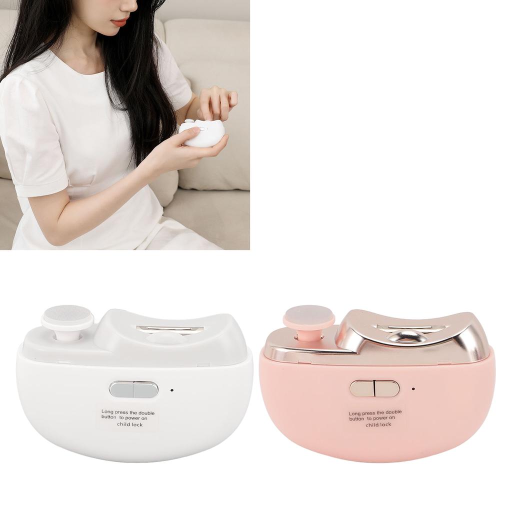 Elektrischer Nagelknipser mit Nagelfeile, tragbar, leise, 2 Geschwindigkeiten, automatischer Nageltrimmer für Kinder und Erwachsene S