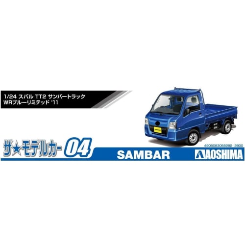 Aoshima Bunka Kyozai (AOSHIMA) 1/24 The Model Car Series No. 4 Subaru TT2 Sambar Truck WR Blue Limited 2011 Plastic Model