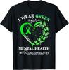 NEW I Wear Green for Mental Health Awareness Butterfly T-Shirt