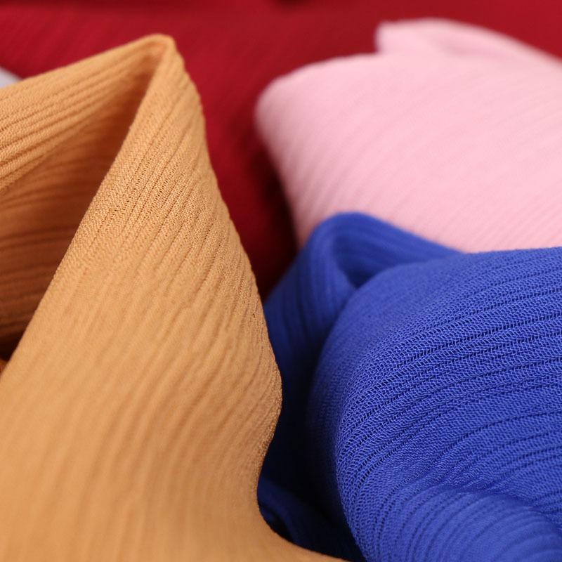 Monochrome natural wrinkled chiffon headscarf breathable pleated bag headscarf YW breathable sunscreen
