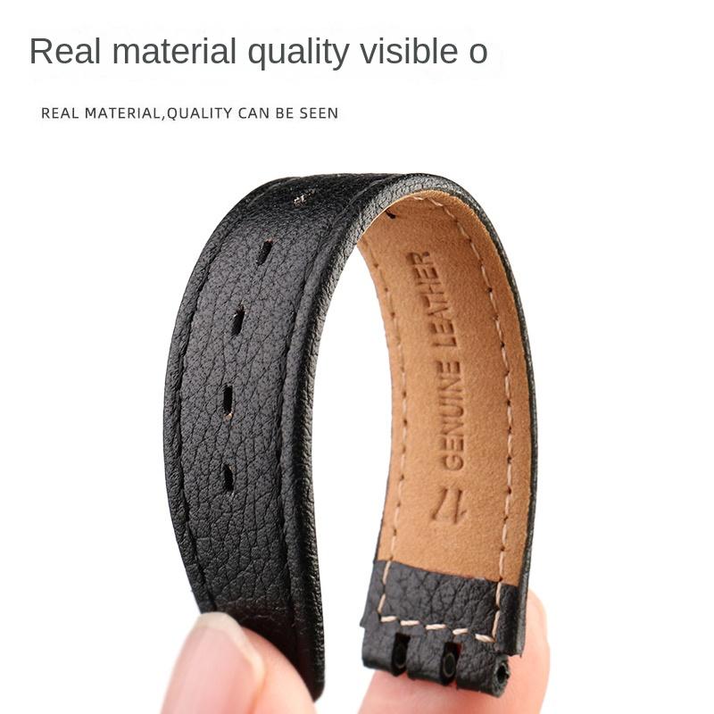 17mm Dla Swatch YCS YAS YGS Pasek do zegarka Czerwono-brązowy Biały Skóra bydlęca o fakturze jaszczurki Pasek do zegarka Damski Męski Miękki Pasek ze skóry naturalnej