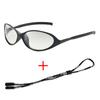Fashionable Oval-Frame Outdoor Sports Unisex Sunglasses Trendy Street-Style Sun Glasses UV-Protective Cycling Shades UV400