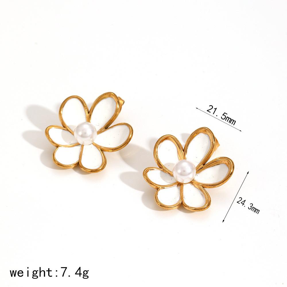 Collection de Bijoux Floraux de Designer Printemps en Acier Inoxydable Pour Dames Usage Quotidien