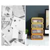 3/4Pcs Desk Storage Organizer with Clear Window Large Capacity Dustproof Stackable Office Supplies Storage Drawer Box Container