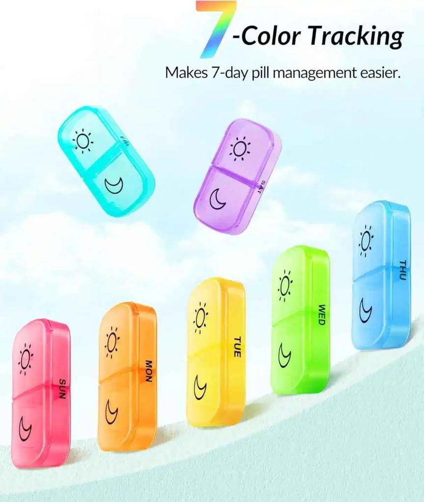 1PC Weekly Pill Case Pillbox 7 Days Medicine Tablet Box Portable Travel Drugs Storage Organizer Secret Compartments Pill Box