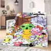 Digimon Cartoon Characters Flannel Blanket Suitable for Bedrooms Sofas Beds Chairs Picnics Travel Home Decor Gift Various Sizes