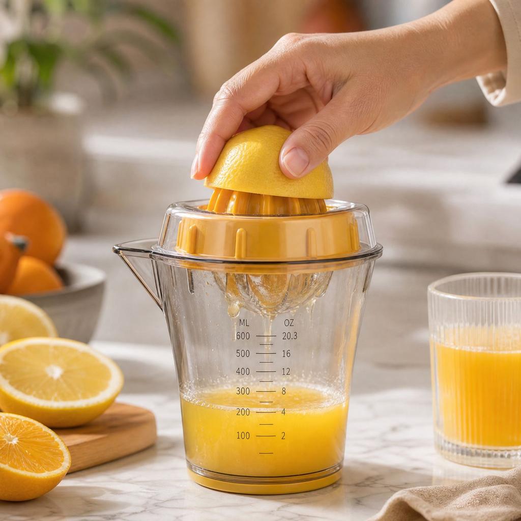 Portable Manual Juicer, Hand Operated Juicer for At Home and Travel