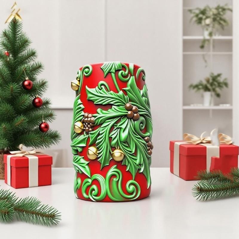 Flower Embossed Cylinder Silicone Candle Mould Food Grade Silicone For Making Candle Soap Chocolate Holiday Decoration