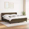 Vidaxl Letto Continentale Con Materasso, Marrone, Tessuto, 160X200 Cm