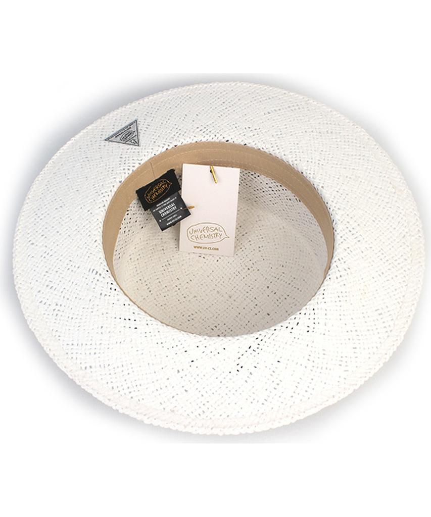 Bold Line White Panama Hat
