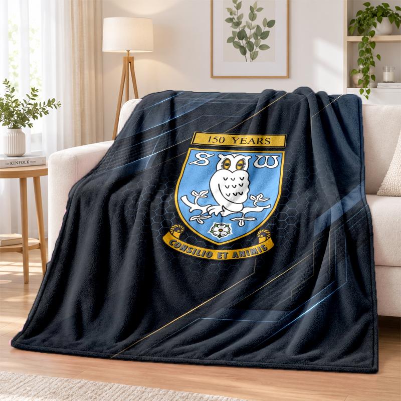 Sheffield Wednesday Printed Flannel Blanket Warm Comfort Bed Throw For Indoor Home Decoration