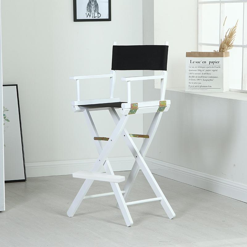 Klappbarer Regiestuhl aus Massivholz mit Segeltuchsitz und -lehne: Ideal für Bar, Büro, Make-up, Angeln, Outdoor und Freizeit.