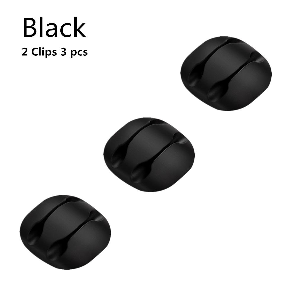 USB Cable Hub Clip Manager Round Fixing Car Wire Holder Clamp Car Dashboard Office Desk Wire Organizer Self-Adhesive Fixed Clasp