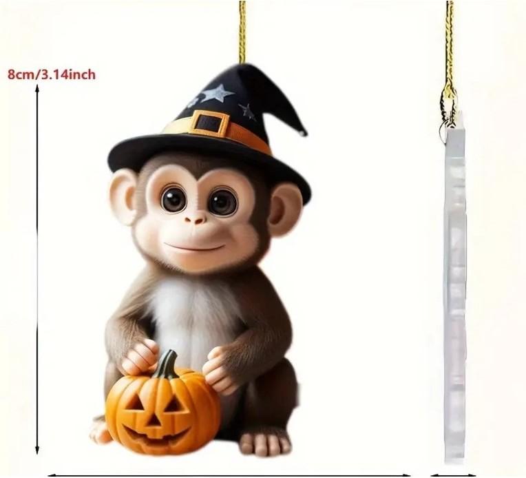 

Acrylic Pumpkin Unique Cat Car Charm For Playful And Stylish Auto Decor