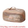 Solid Color Mesh Cosmetic Bag Large Capacity Pillow Makeup Pouch Transparent Makeup Bag  Lady