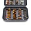 MNFT 32Pcs/Box Trout Nymph Fly Fishing Lure Dry/Wet Flies Nymphs Ice Fishing Lures Artificial Bait with Boxed