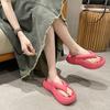 Women's Thick-Soled Non-Slip Flip-Flops: Trendy Summer Beach Sandals with Enhanced Walking Comfort