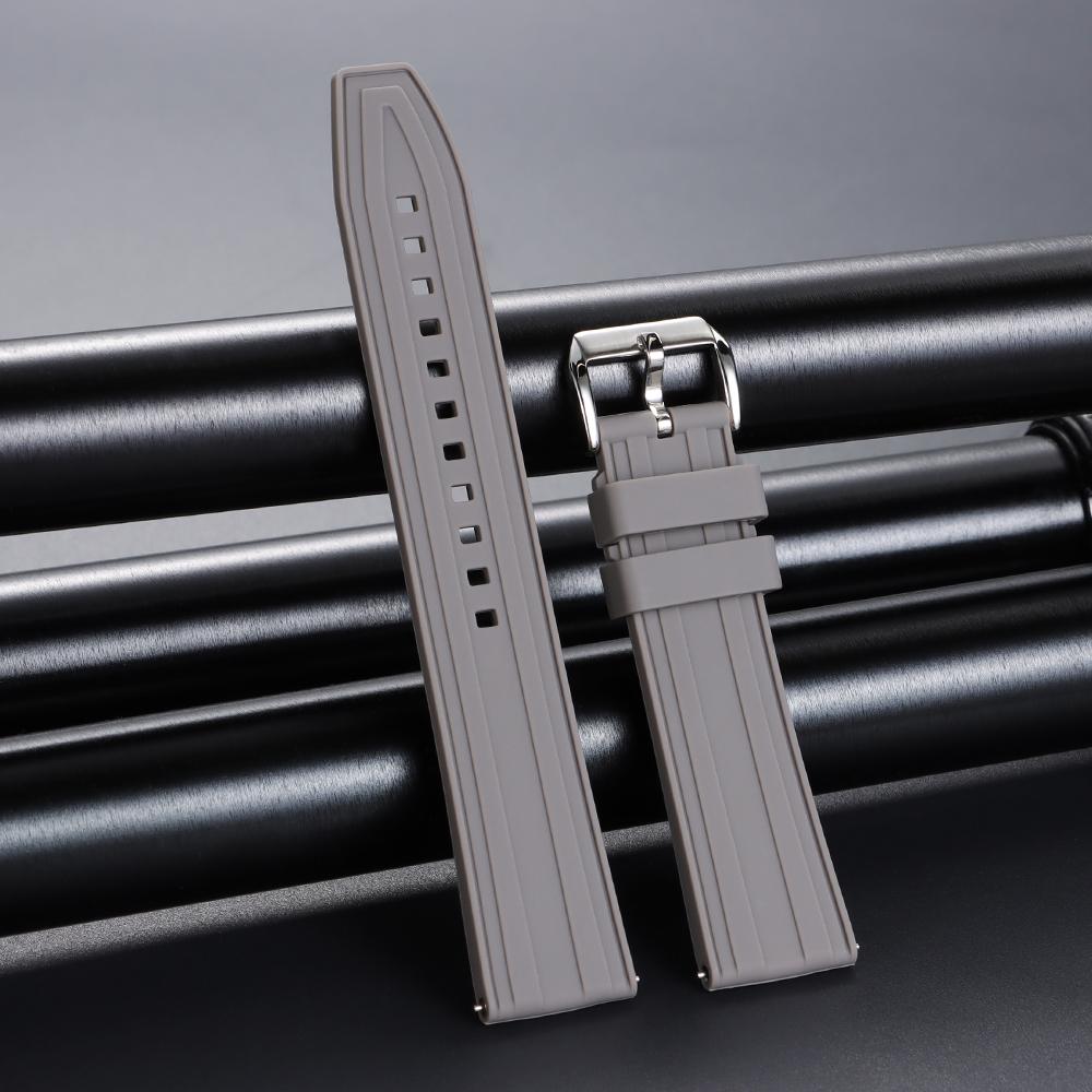 20 22mm Gummi-Uhrenarmband Universelles Armband für Rolex Weiches Silikon Wasserdicht Schnellverschluss Armband Uhrenzubehör