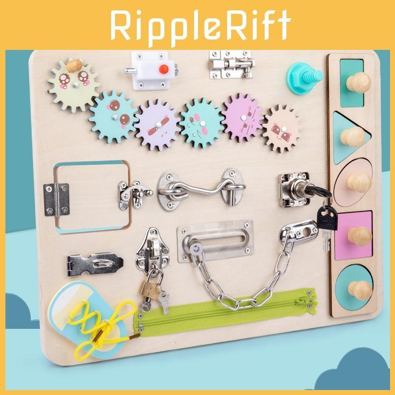 Picking Lock Wooden Busy Board Learning Toy For Toddlers Educational Gift Play