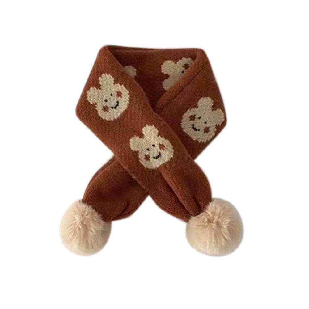 

Bib Thermal Neck Warmer Windproof Children Kids Winter Scarves Snood Cowl Tube Autumn Winter кавовий