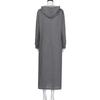 Women Maxi Dress Long Sleeve Hooded Ladies Casual Hoodies Long Dresses