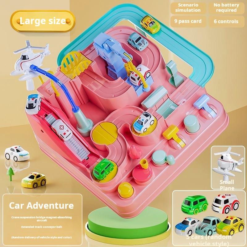 Racing Rail Car Model Educational Toys Children Track Adventure Game Brain Mechanical Interactive Train Animals Space Rocket Toy