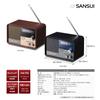 Sansui Bluetooth Speaker with Black AM/FM Radio,