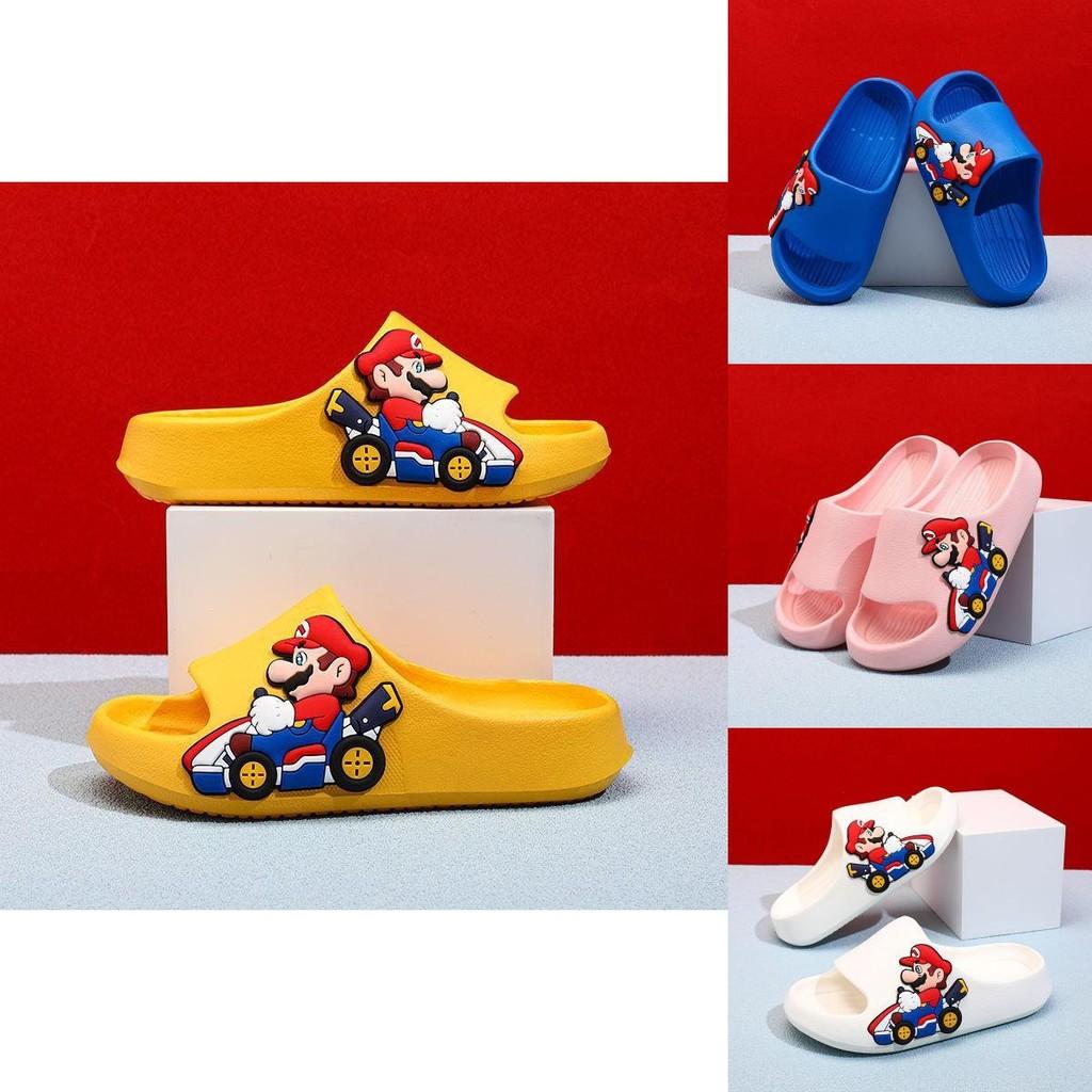 Stilvolle Mario-Themen-Kinderslipper für Jungen mit rutschfestem, weichem Sohlendesign in verschiedenen Farben
